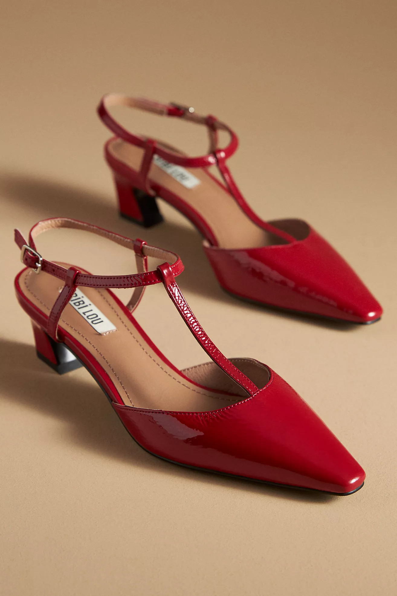 Bibi Lou Pointed-Toe T-Strap Heels | Anthropologie (US)