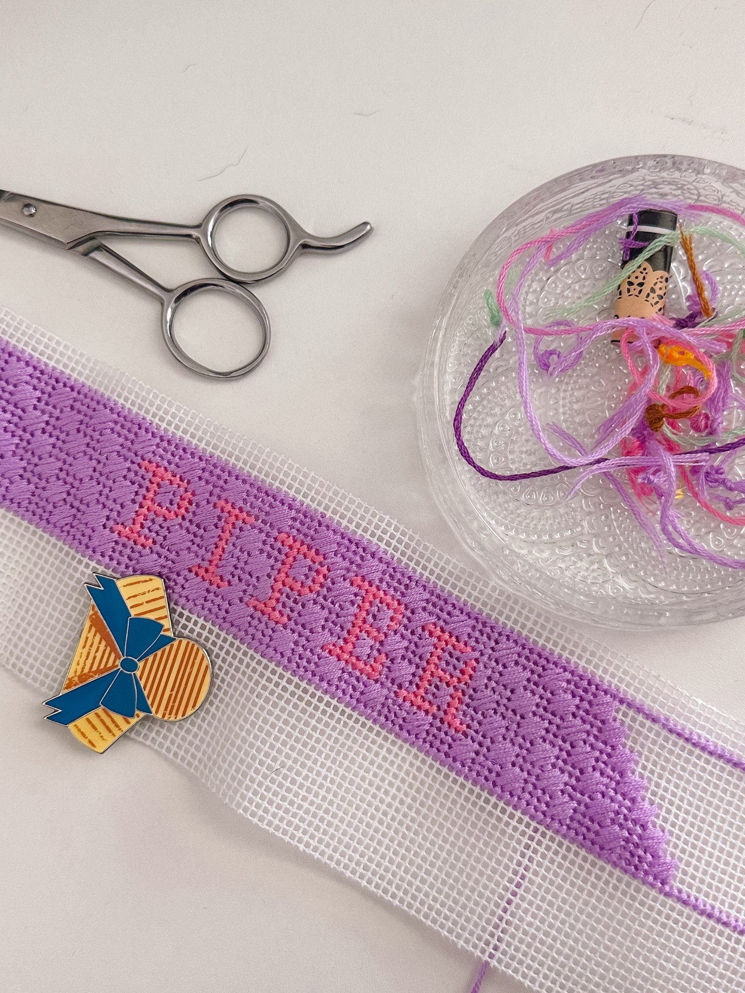 My current needlepoint project is such a special one!! Making a little key chain for Miss Piper - and it’s been so fun using a new background!! 🤍🐾

#LTKPets