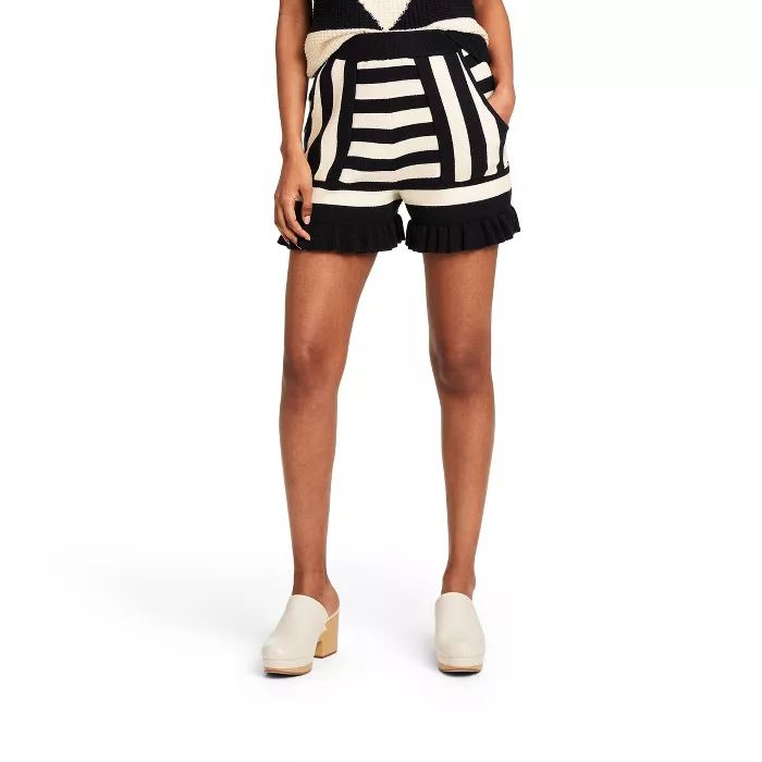 Women's Striped High-Rise Shorts - Victor Glemaud x Target Black/White | Target