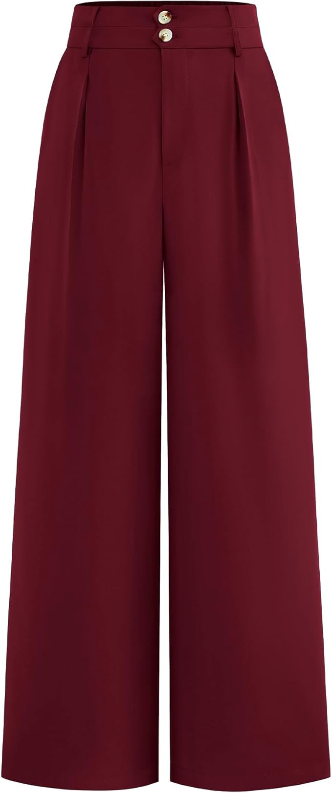 BTFBM Women Wide Leg Dress Pants 2025 High Waisted Button Pleated Business Casual Trousers Office... | Amazon (US)