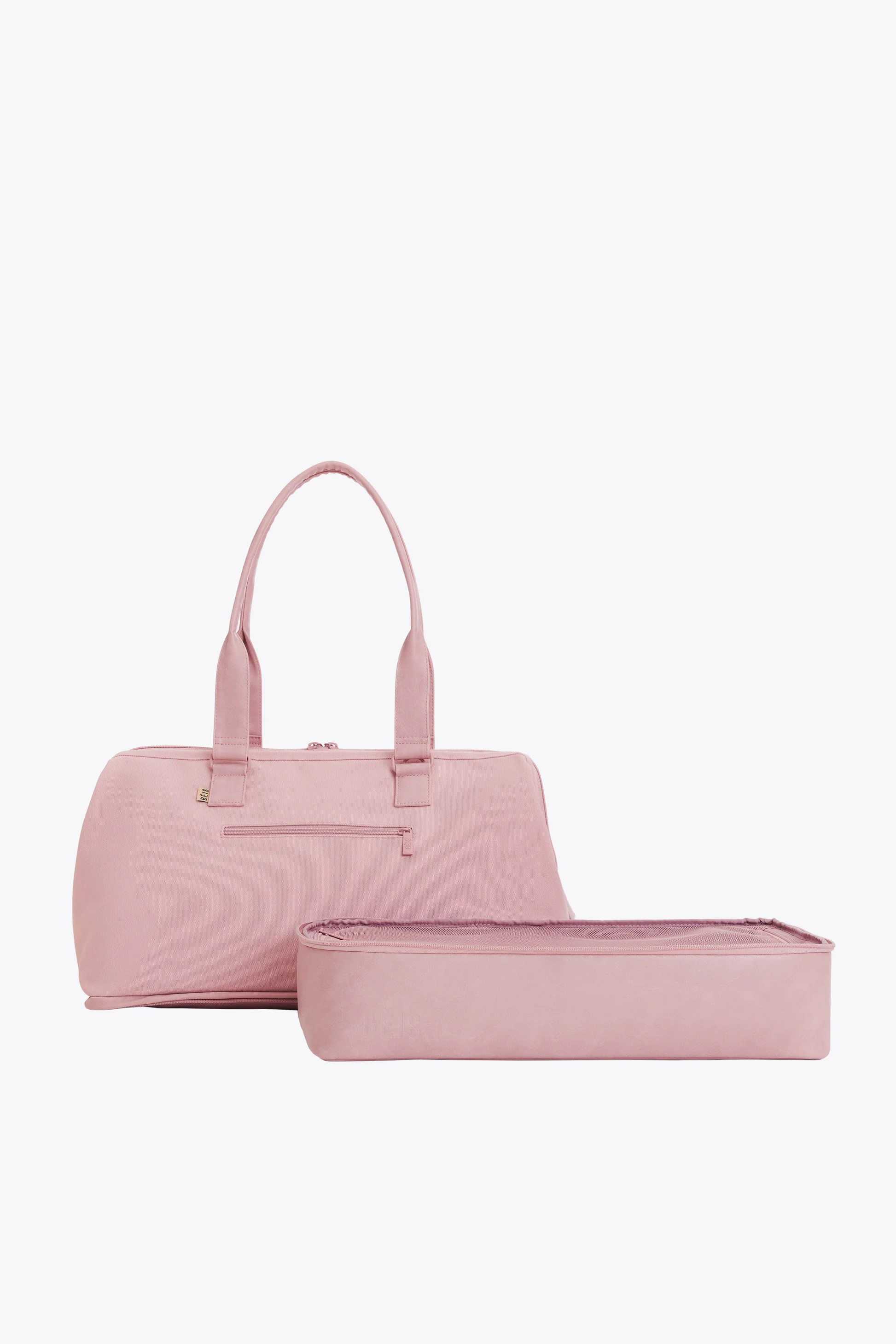 BÉIS 'The Convertible Weekender' in Atlas Pink - Pink Weekender Bag & Overnight Bag | BÉIS Travel