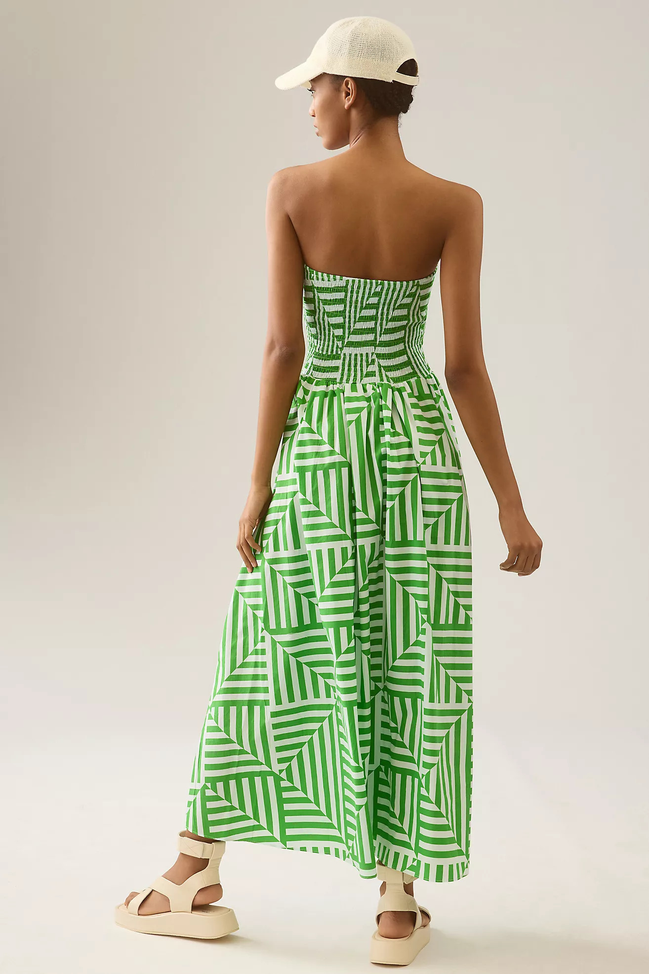S/W/F Strapless Sweetheart Printed Dress | Anthropologie (US)