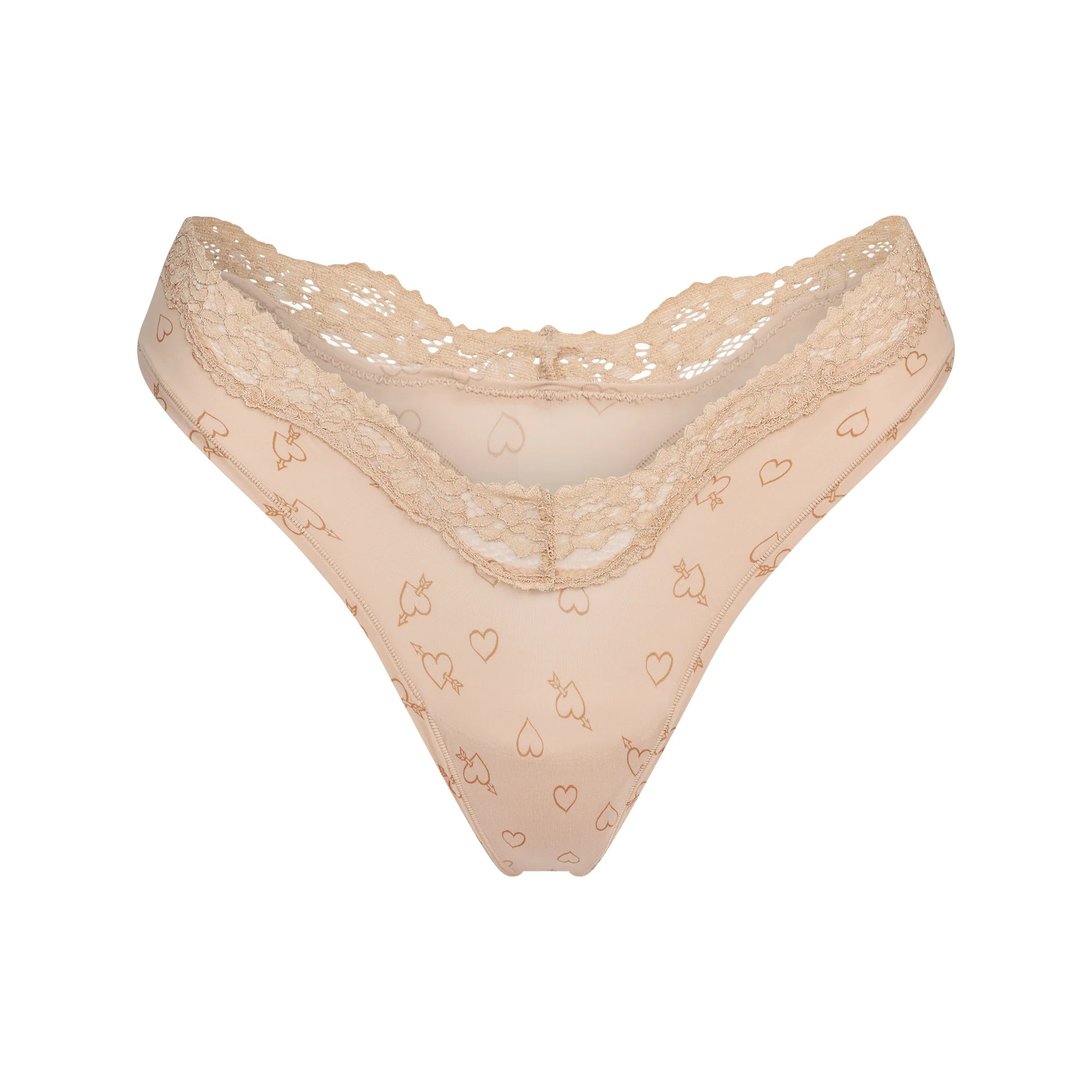 FITS EVERYBODY LACE DIPPED THONG | MICA SKETCHED HEARTS | SKIMS | SKIMS (US)