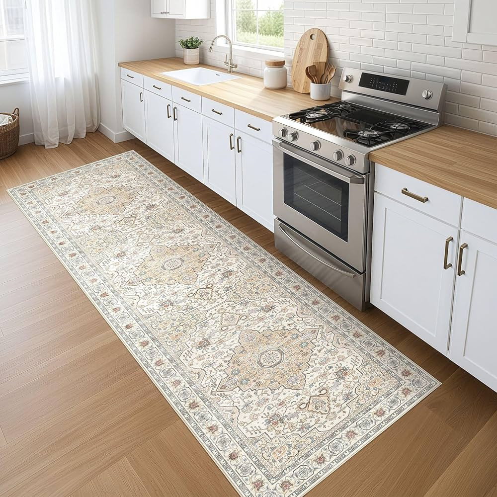Runner Rug Kitchen Washable Rugs: 2x6 Non-Slip Boho Soft Vintage Stain Resistant Indoor Floor Neu... | Amazon (CA)