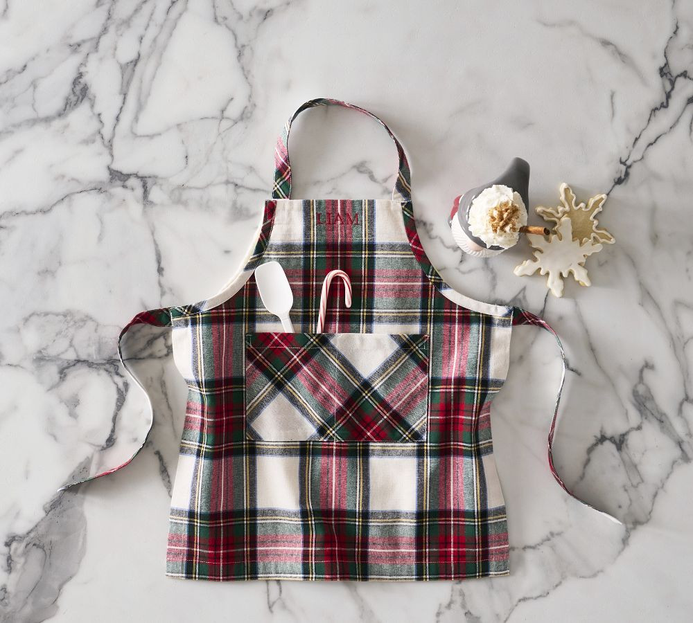 Stewart Plaid Kids Apron | Pottery Barn (US)