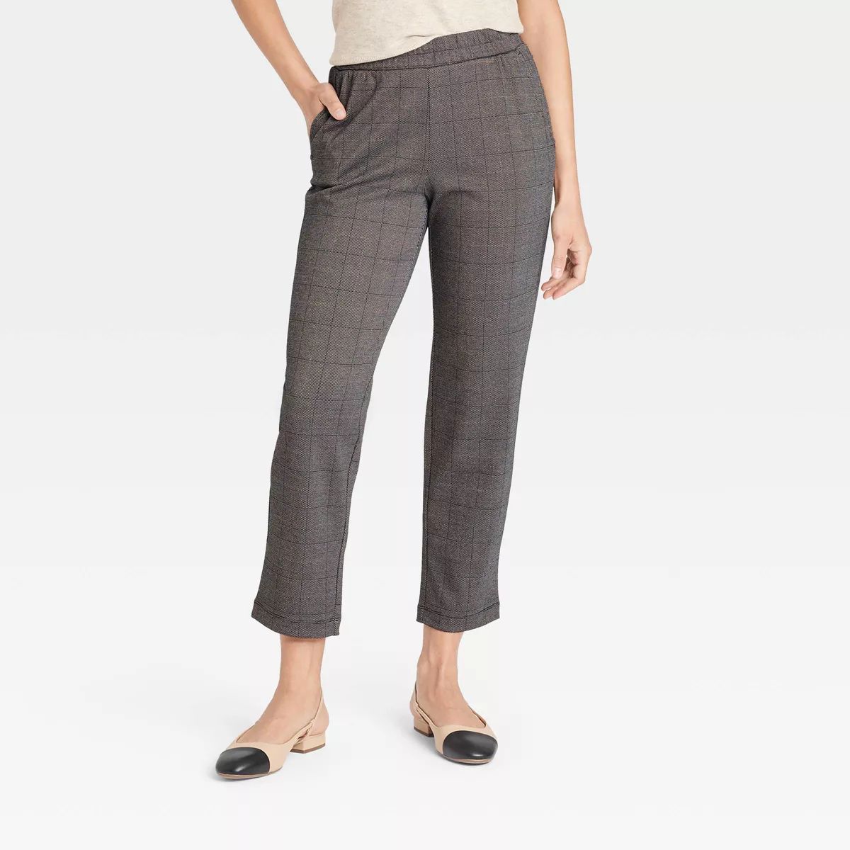 Women's High-Rise Tapered Ankle Knit Pull-On Pants - A New Day™ | Target