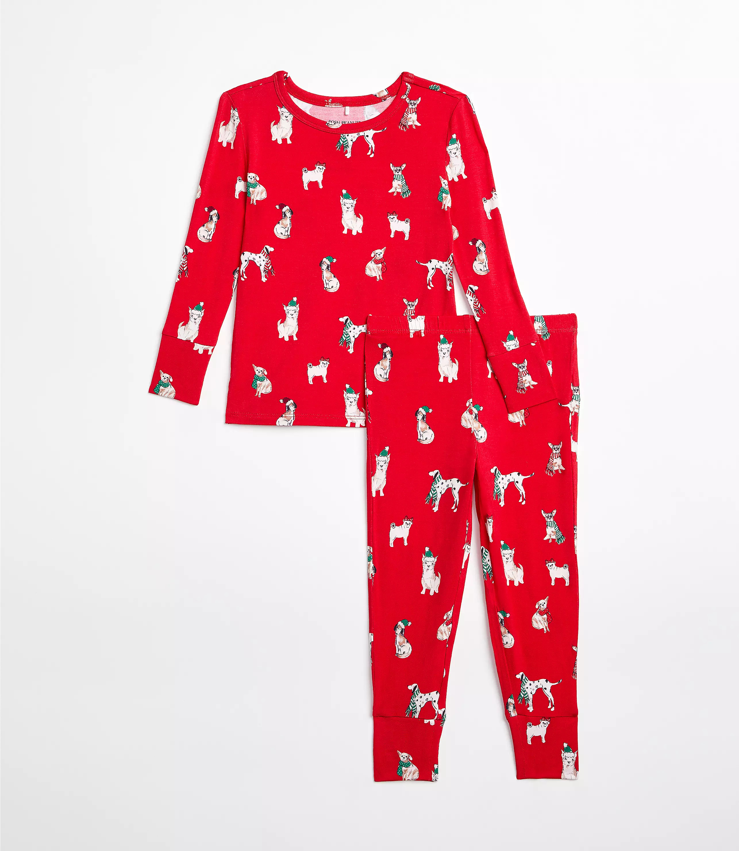 Posh Peanut Holiday Dog Long Sleeve Basic Pajama Set | LOFT