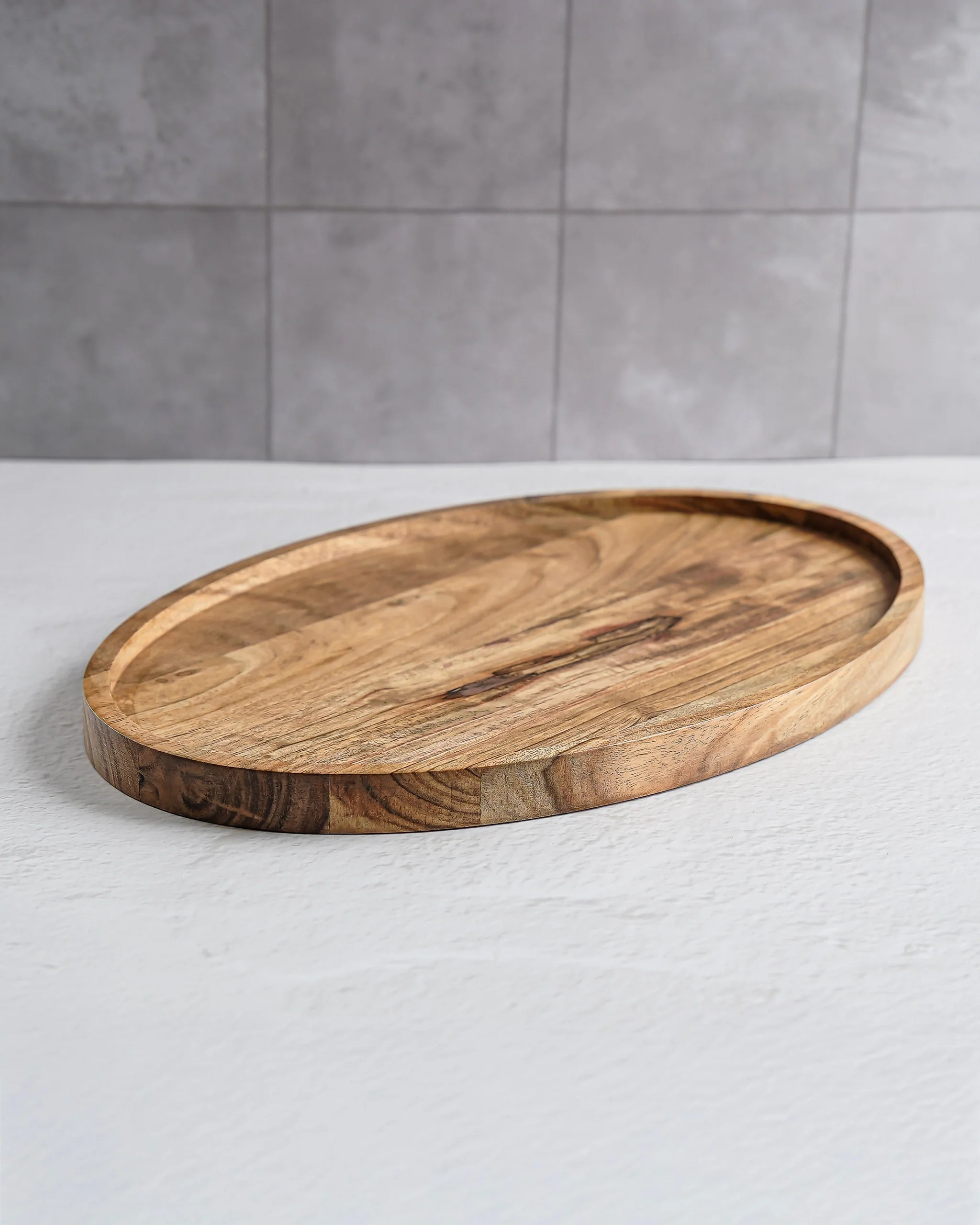Oval Acacia Wood Tray | MJHome