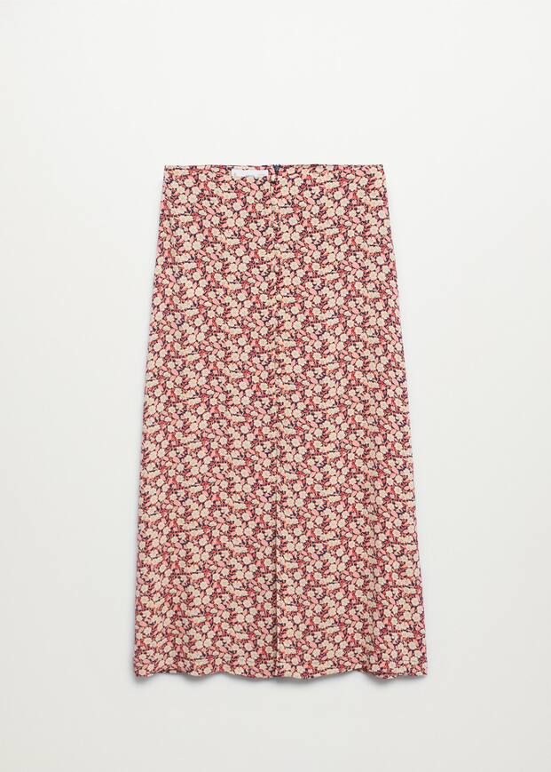 Printed button skirt | MANGO (UK)
