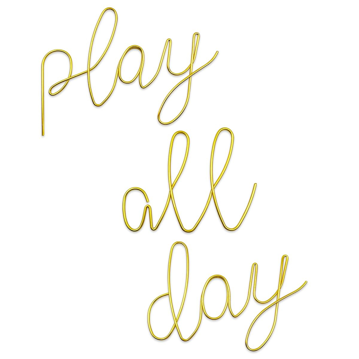 KRSHEMDE Gold Play All Day Sign Play All Day Wall Decor Playroom Decor Word Art Wall Decor Kids P... | Amazon (US)