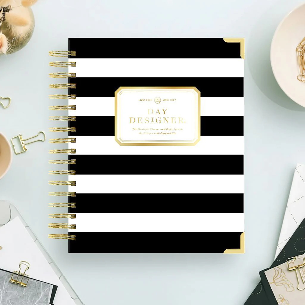 2026-27 Daily Planner: Black Stripe | Day Designer