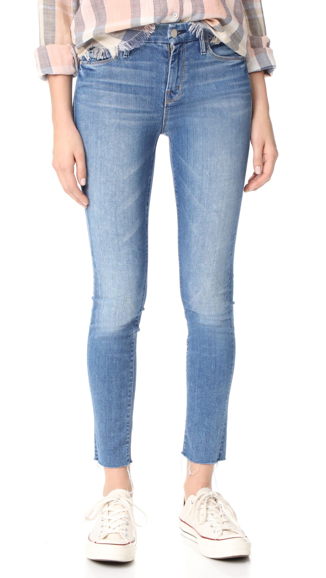 MOTHER The Looker Ankle Fray Jeans | Shopbop