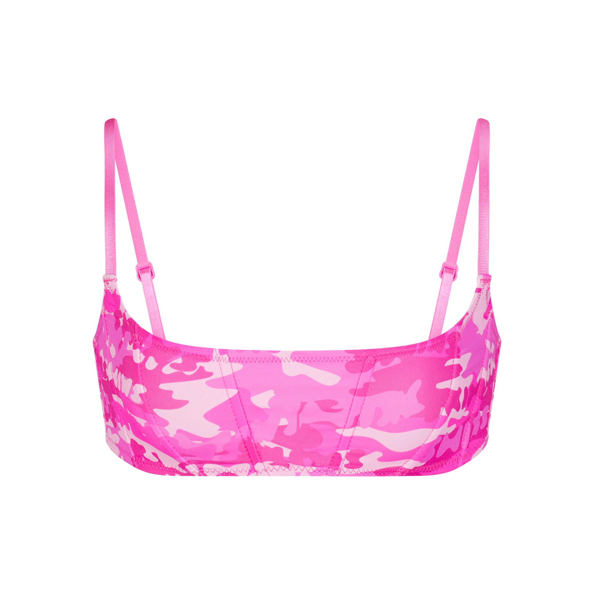 SIGNATURE SWIM CORSET BIKINI TOP | PINK SKIMS CAMO | SKIMS (US)