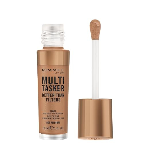 Rimmel Multi-Tasker Better Than Filters, 005 Medium, Face Primer, Glow Booster and Highlighter, V... | Amazon (US)