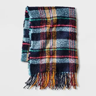 Women's Brushed Yard Color Block Blanket Scarf - Wild Fable™ | Target
