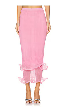 SIMKHAI Kelso Skirt in Candy Pink from Revolve.com | Revolve Clothing (Global)