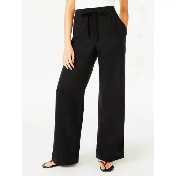 Free Assembly Women's High Rise Wide Leg Pants | Walmart (US)