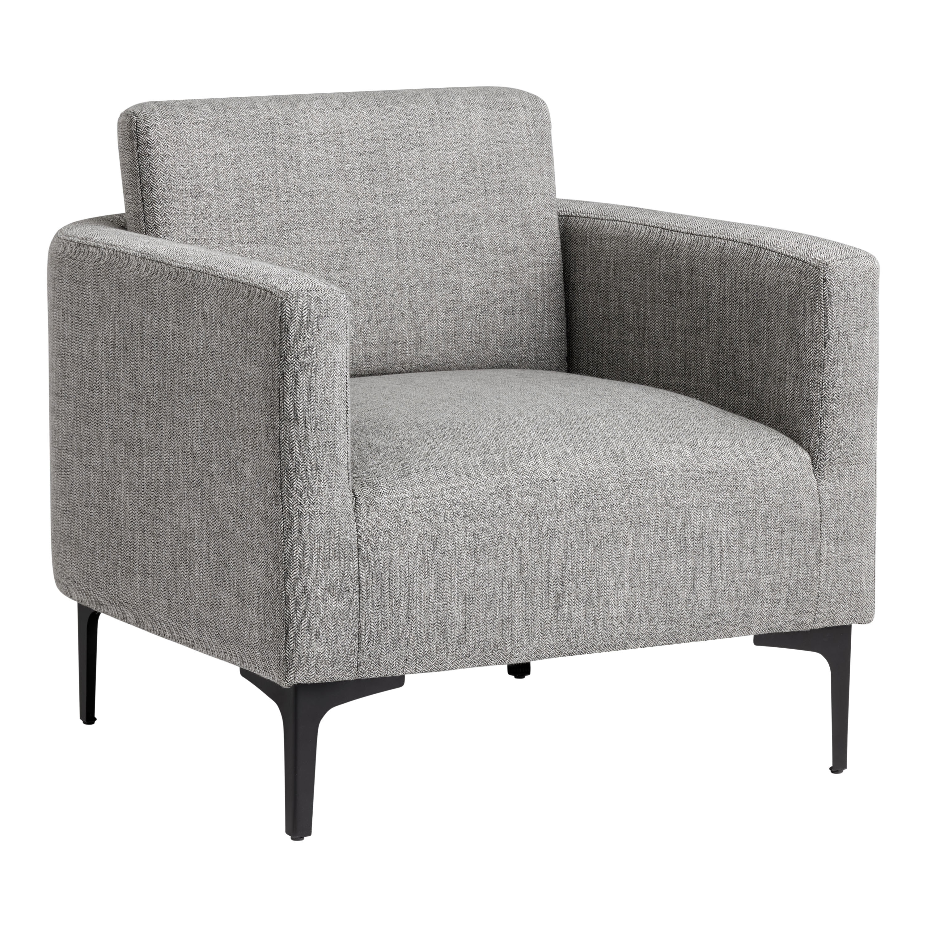 Mona Gray Low Back Upholstered Chair | World Market