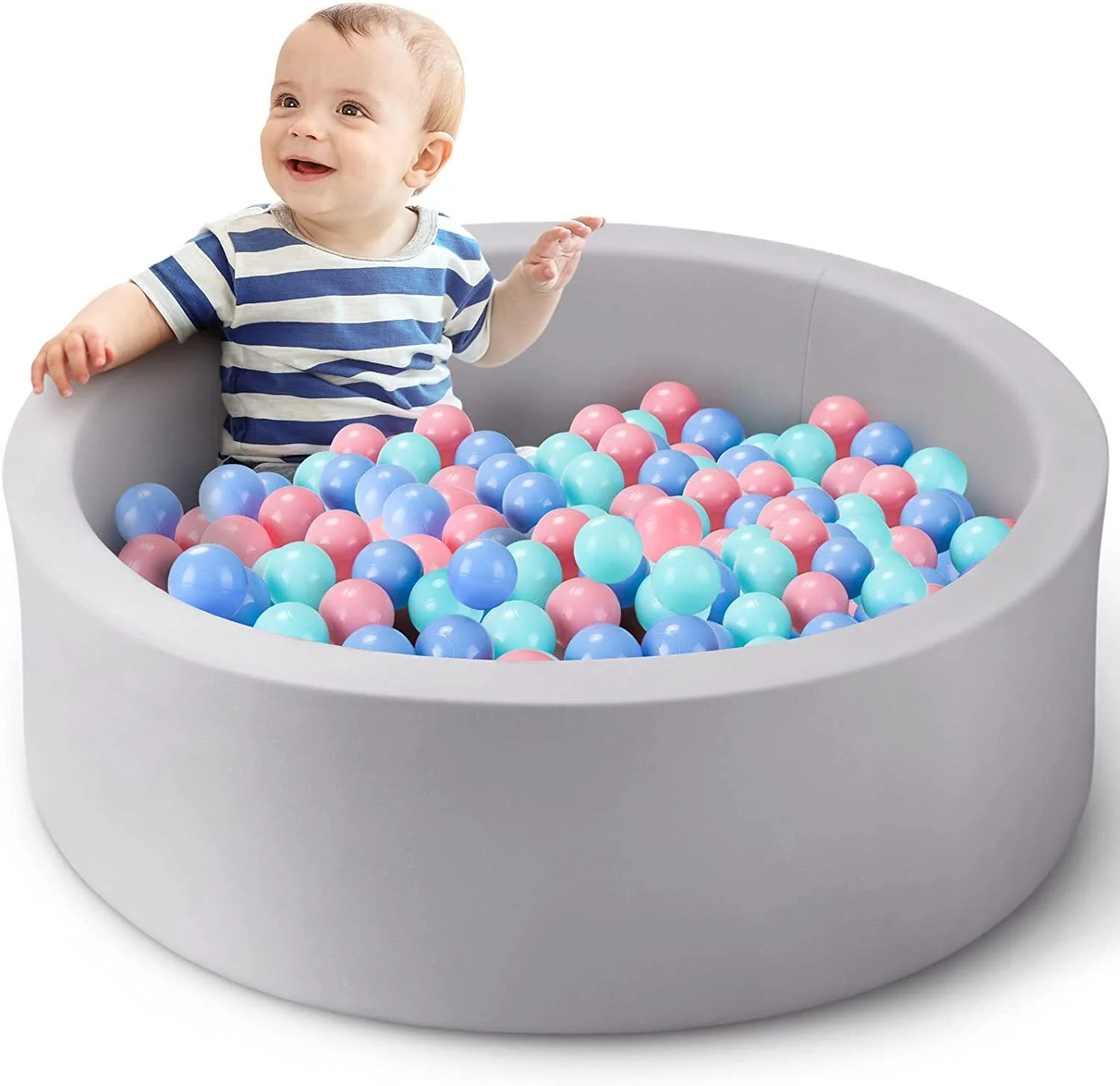 KORIMEFA Foam Ball Pit,  Ball Pits for Toddlers, Soft Round Kiddie Baby Playpen Ball Pool for Kid... | Walmart (US)