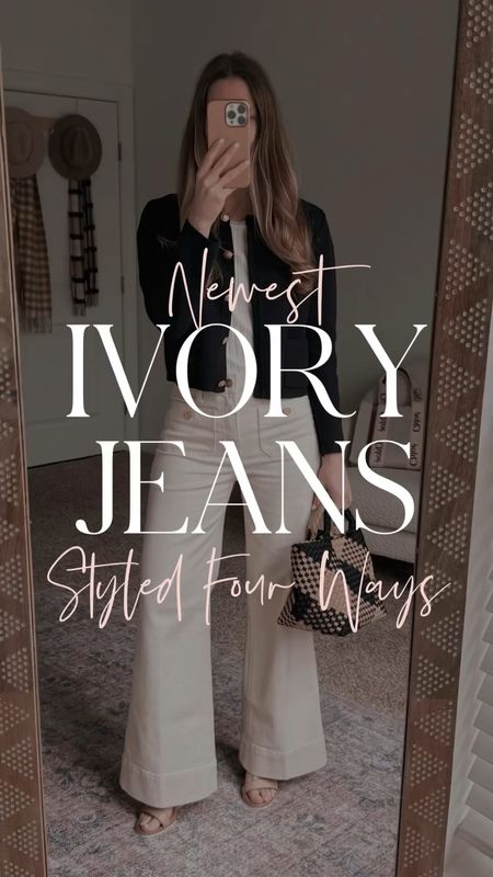 Loving these ivory jeans! Perfect as a part of your spring into summer outfit! Works so well for Mother’s Day or vacation! Ivory jeans can be tricky, but here’s a few ways to style these elevated wide leg jeans

#LTKVideo #LTKTravel #LTKSeasonal