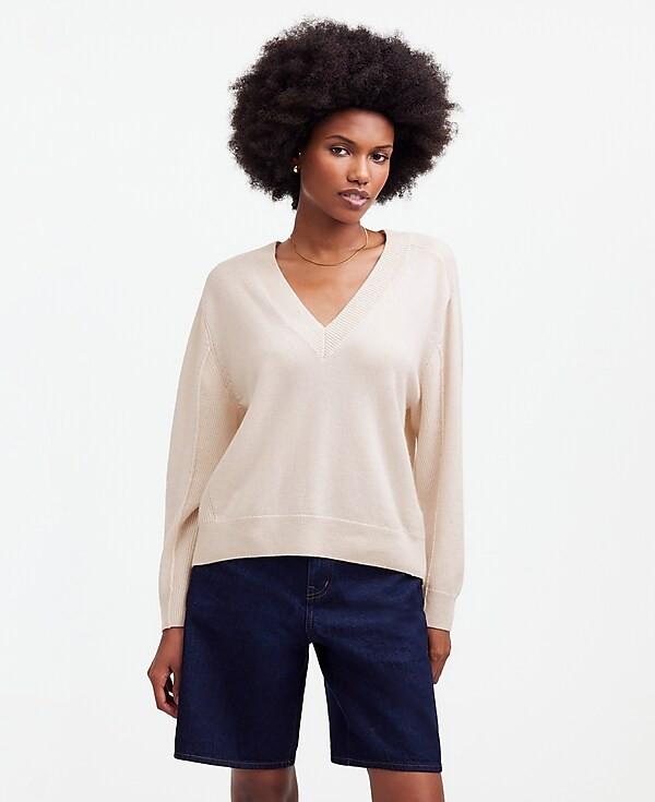 Cashmere V-Neck Sweater | Madewell | Madewell