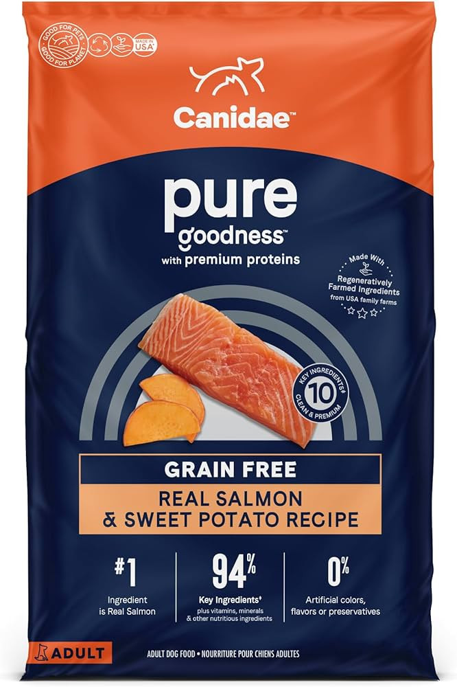 Canidae Pure Real Salmon & Sweet Potato Recipe Adult Dry Dog 22 LB | Amazon (US)