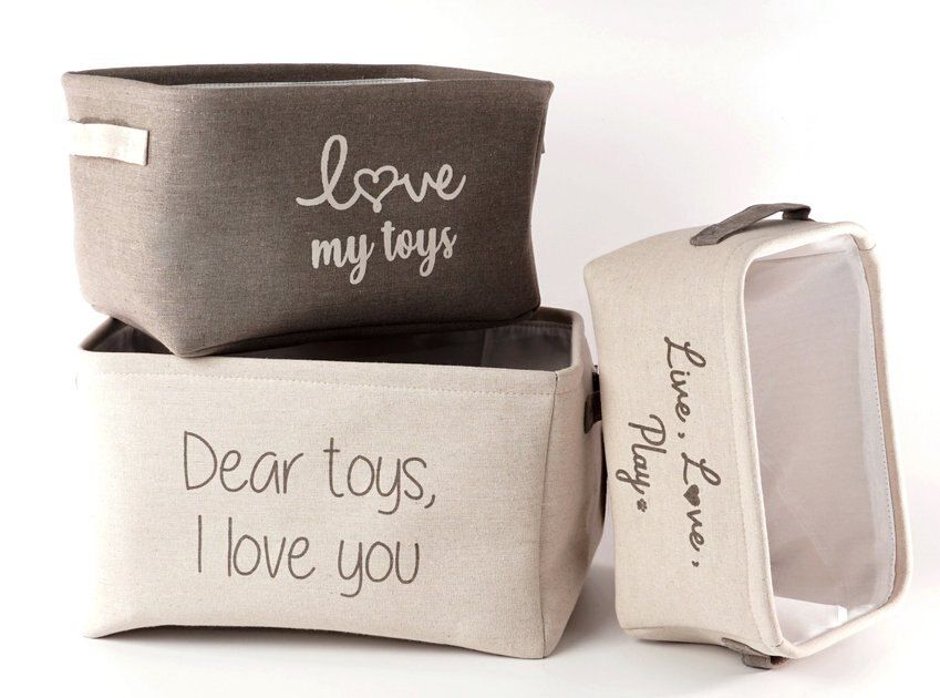 PRECIOUS TAILS "Dear toys, I love you" Print Set Linen Storage Bin - Chewy.com | Chewy.com