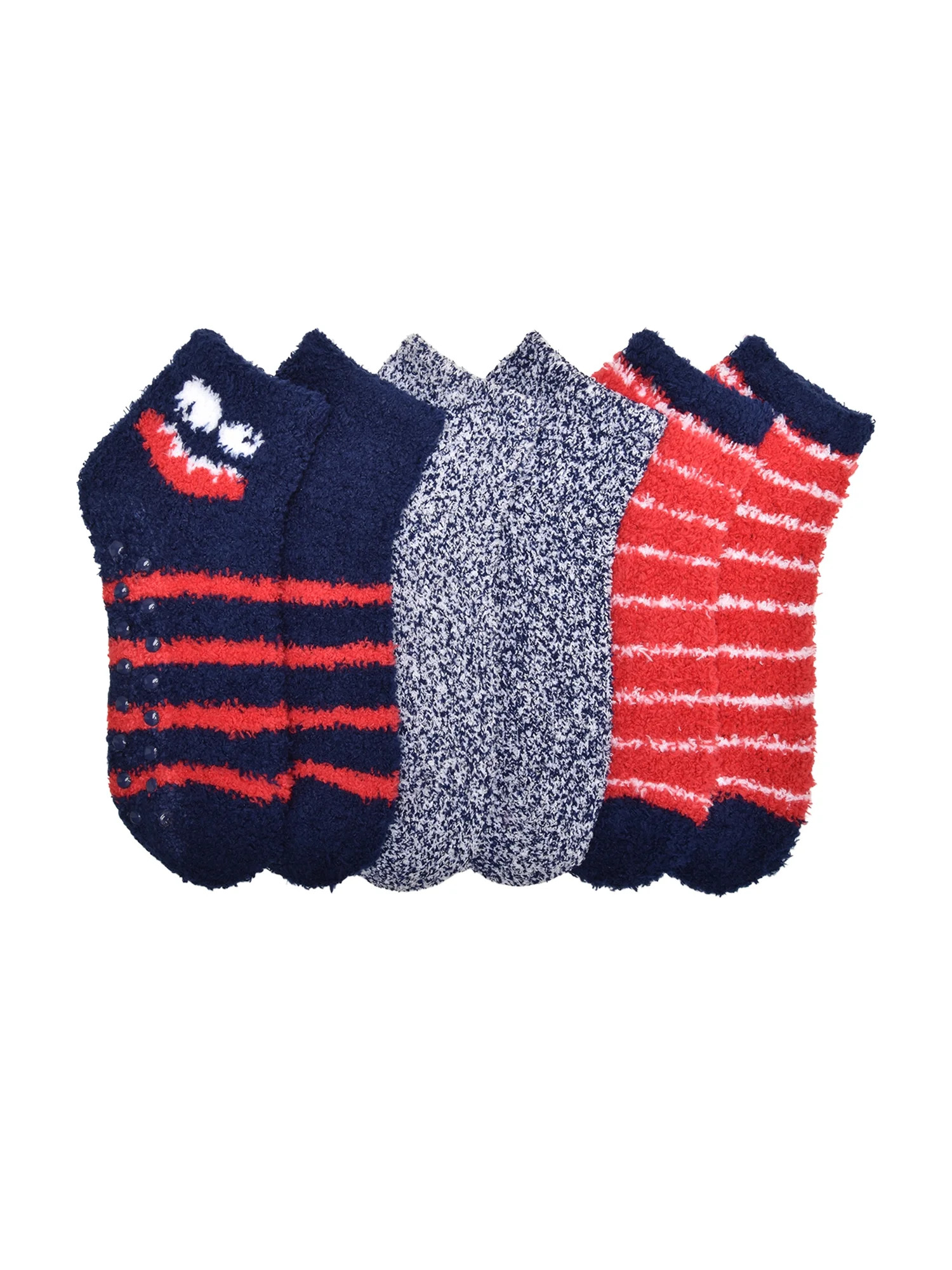 Wonder Nation Boys Funny Face Icon Cozy Ankle Socks, 3-Pack, Size L, Shoe Sizes 3-9 | Walmart (US)