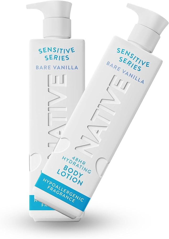 Native Sensitive Series 48H Hydrating Body Lotion - Hypoallergenic - Bare Vanilla - 18 fl oz - Pa... | Amazon (US)