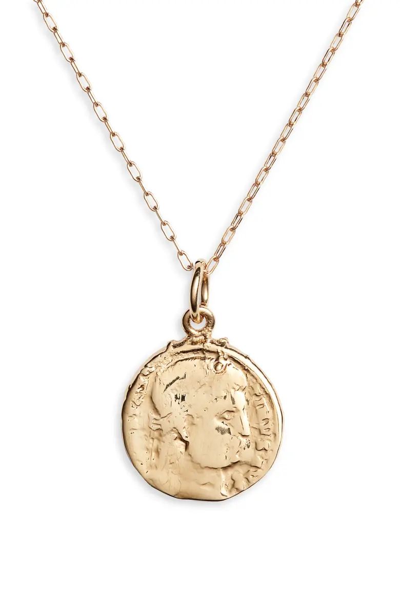 Mini French Coin Pendant Necklace | Nordstrom
