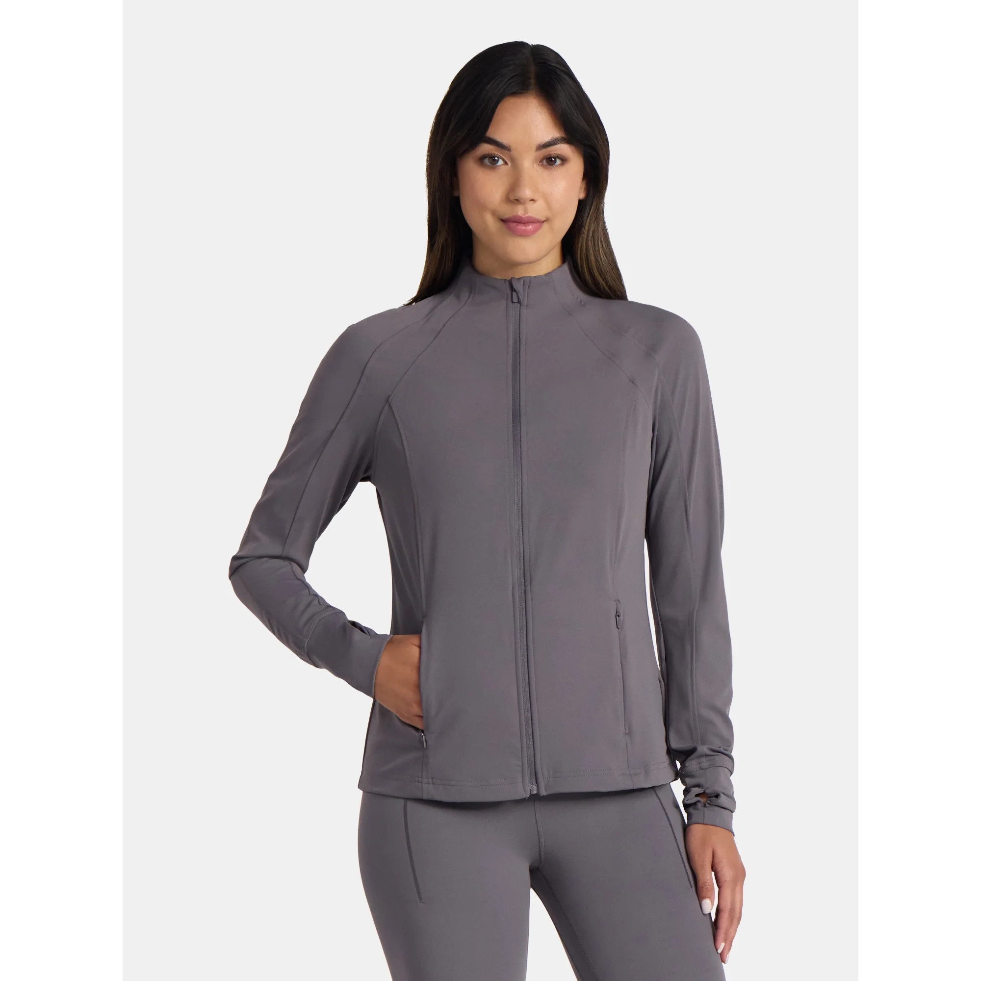 Avia Women's and Women's Plus SoftSculpt Zip Up Active Jacket, Sizes XS-4X | Walmart (US)