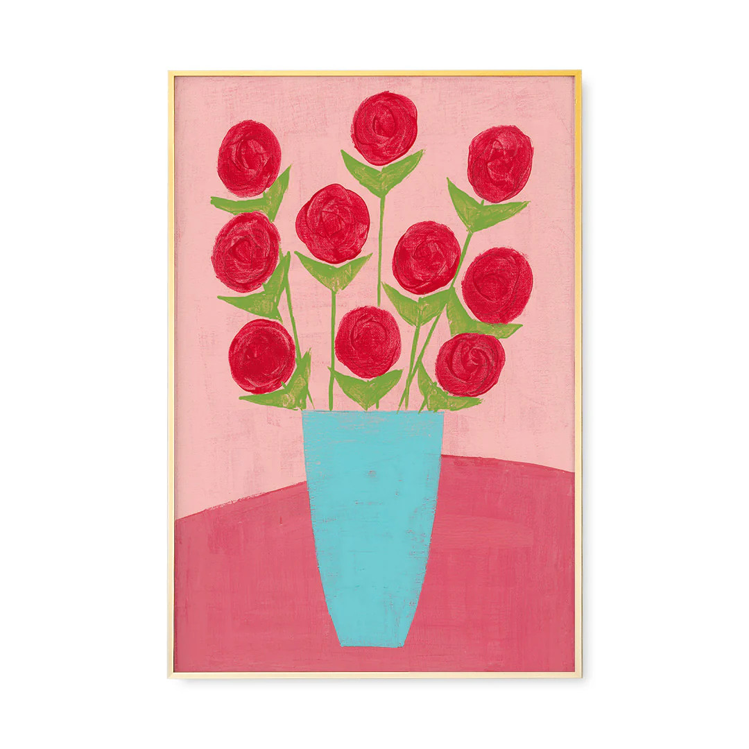 Red Roses for You by Love Katie Darling Painted Art Prints | Urban Garden Prints