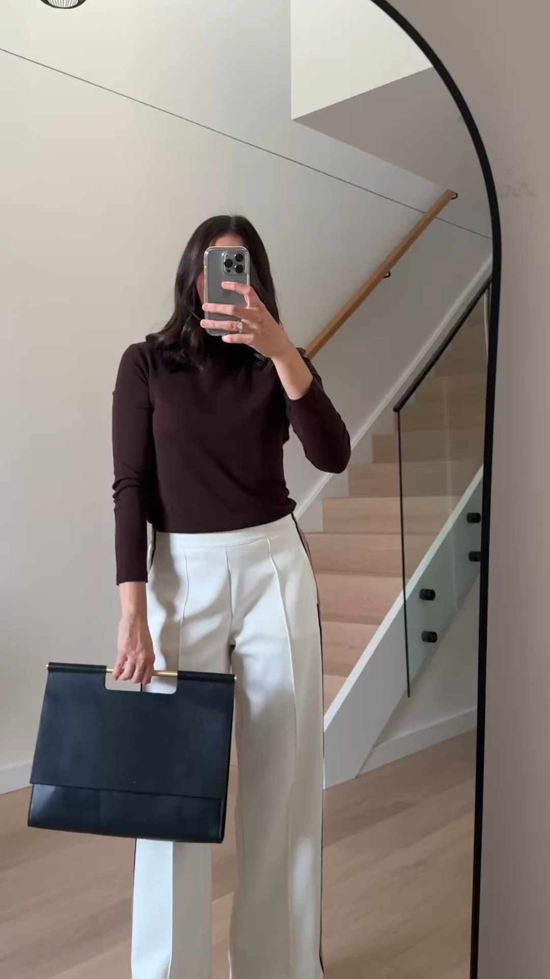 First day back at my corporate after a year of maternity leave. Paired some elevated track pants with a classic chocolate brown knit for a comfy but classic corporate look.   

#LTKstyletip #LTKworkwear #LTKaustralia