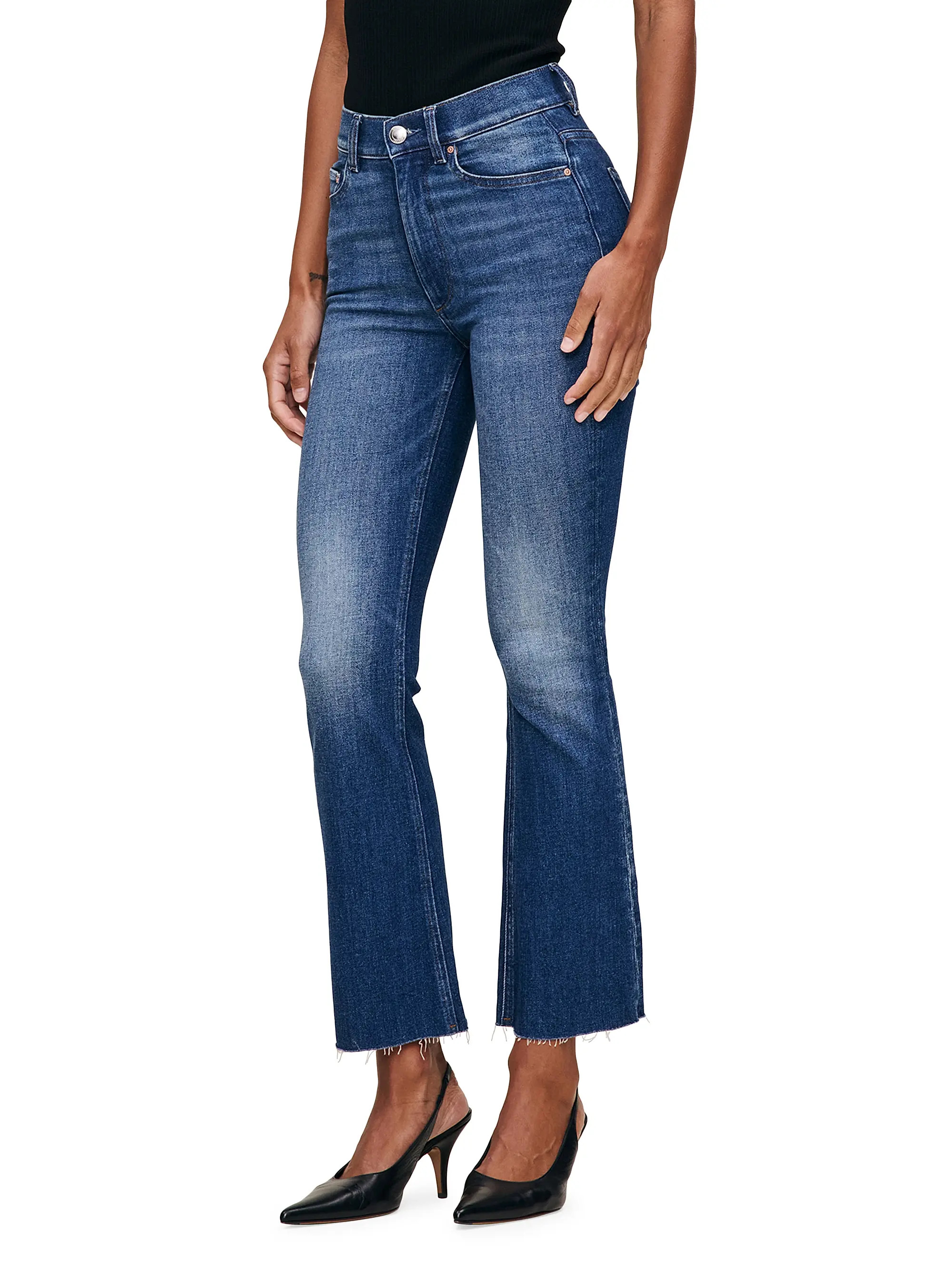 Bridget Bootcut High Rise Instasculpt Crop Jeans | Saks Fifth Avenue