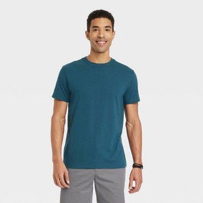 Men's Every Wear Short Sleeve T-Shirt - Goodfellow & Co™ Thunderbolt Blue L | Target