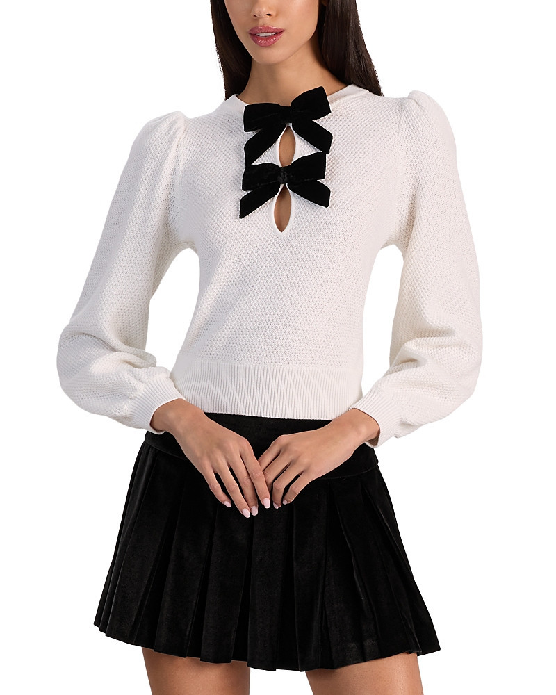 Alice and Olivia Doris Puff Sleeve Sweater | Bloomingdale's (US)