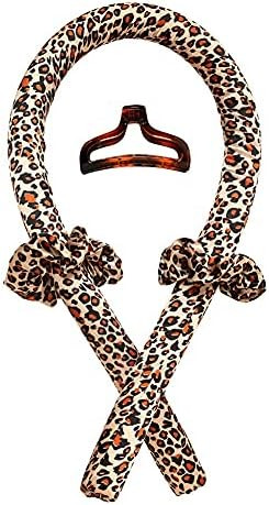 Heatless Curling Rod Headband No Heat Silk Ribbon Curling Rod Hair Roller Curls with Hair Claw Cl... | Amazon (US)