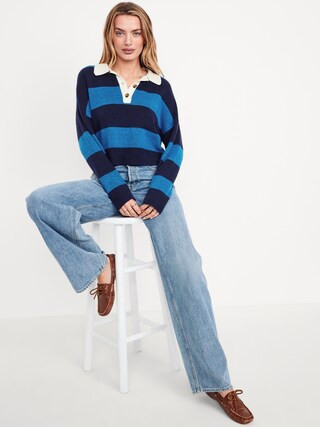 SoSoft Crop Polo Sweater | Old Navy (US)