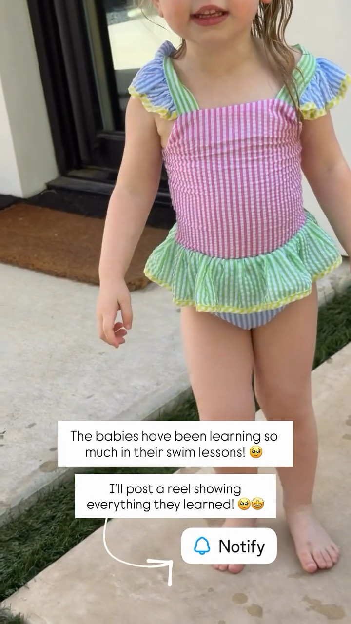 I’ll post a reel showing everything they learned! 🥹🤩 The babies have been learning so much in their swim lessons! 🥹

Linking the girls’ color block seersucker ruffle swimsuits! So cute!

#LTKKids #LTKSwim #LTKmomlife
