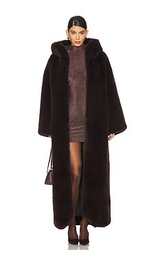 GIUSEPPE DI MORABITO Faux Fur Coat in Brown from Revolve.com | Revolve Clothing (Global)