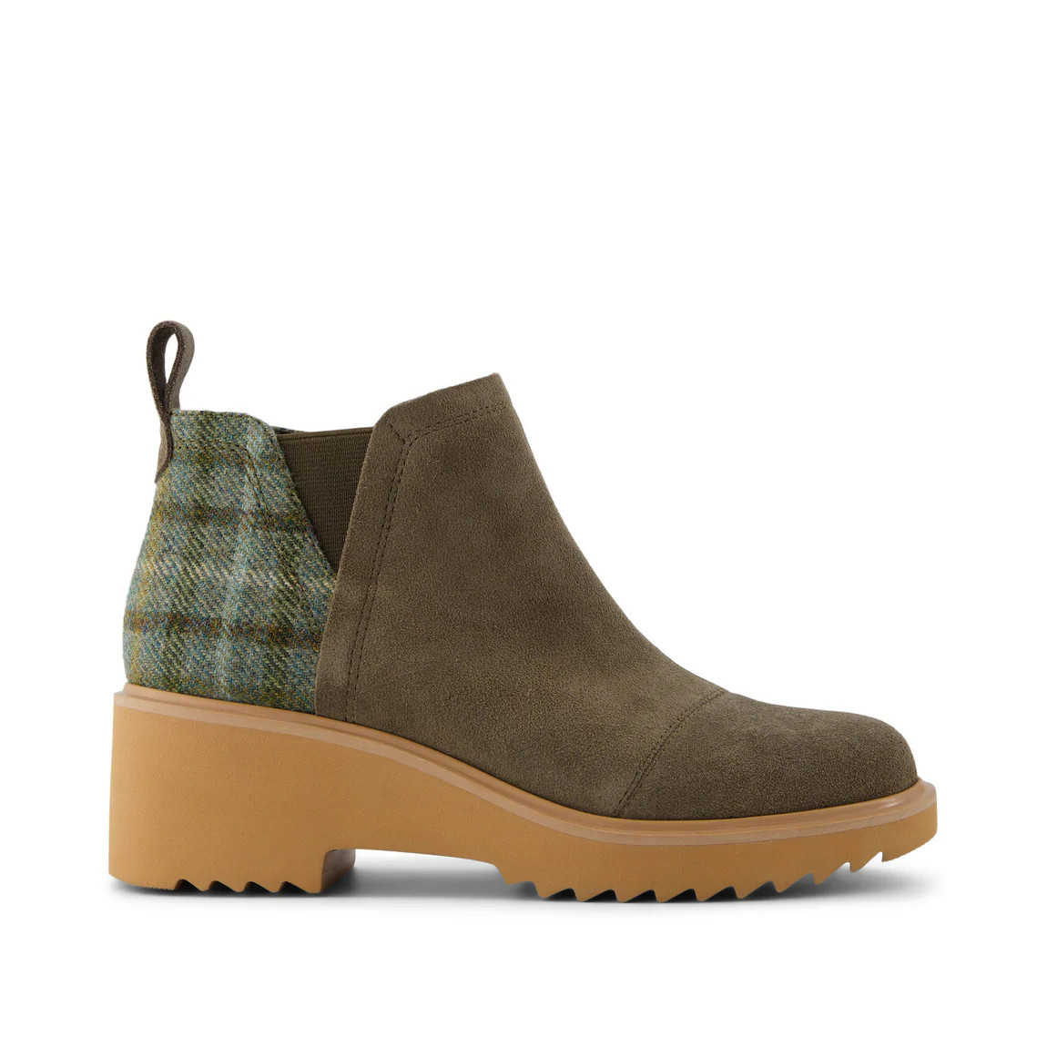 Maude Olive Suede Cozy Plaid Boot | Toms EMEA