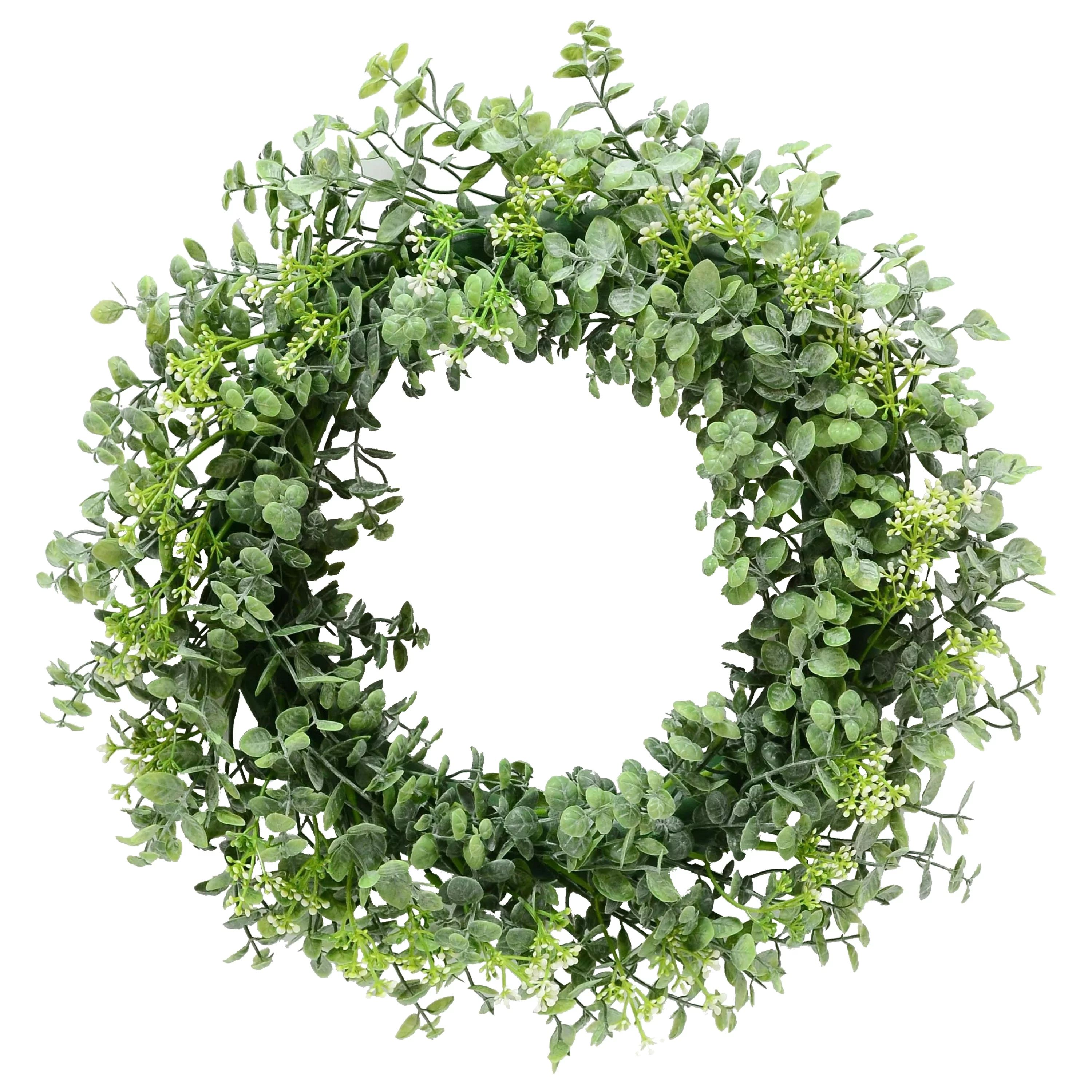 Mainstays Artificial Boxwood Wreath, Mixed, Green, 18" | Walmart (US)