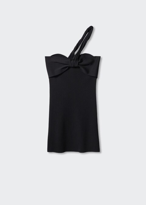 Asymmetrisches Kleid mit Schleife | MANGO (DE)