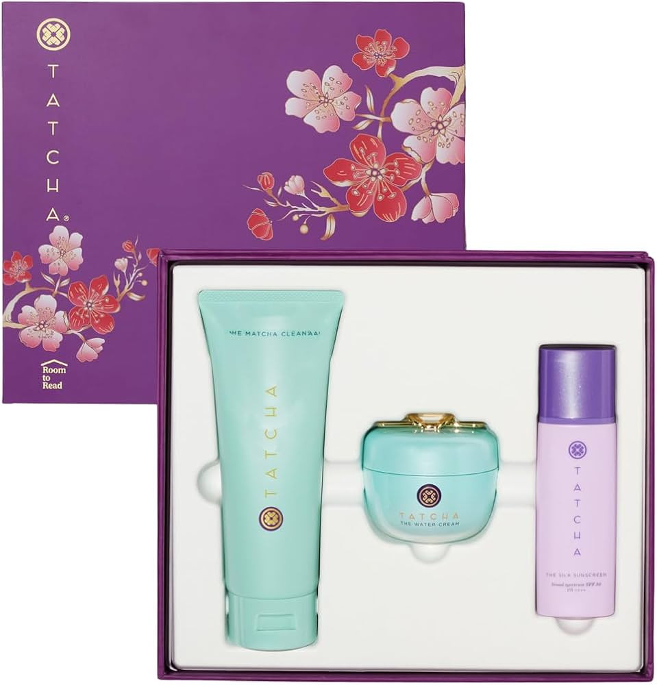 Tatcha The Pure Pores Set, Matcha Cleanse, Water Cream & Silk Sunscreen with Clarifying Japanese ... | Amazon (US)