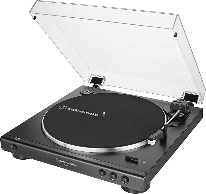Audio-Technica AT-LP60X-BK Fully Automatic Belt-Drive Stereo Turntable, Black, Hi-Fi, 2 Speed, Du... | Amazon (US)