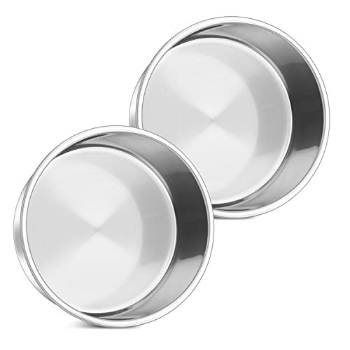 Herogo Cake Pans Set of 2, 6'' x 3'' Stainless Steel Deep Round Baking Pans, for Layer Birthday Wedding Christmas Cakes, Deep Side & One-piece Construction, Oven & Dishwasher Safe | Amazon (US)