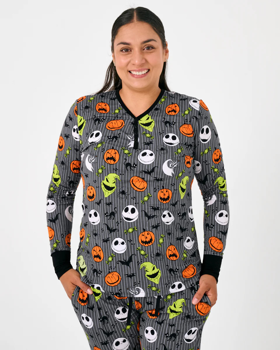 Disney The Nightmare Before Christmas Women's Long Sleeve Pajama Top | Little Sleepies
