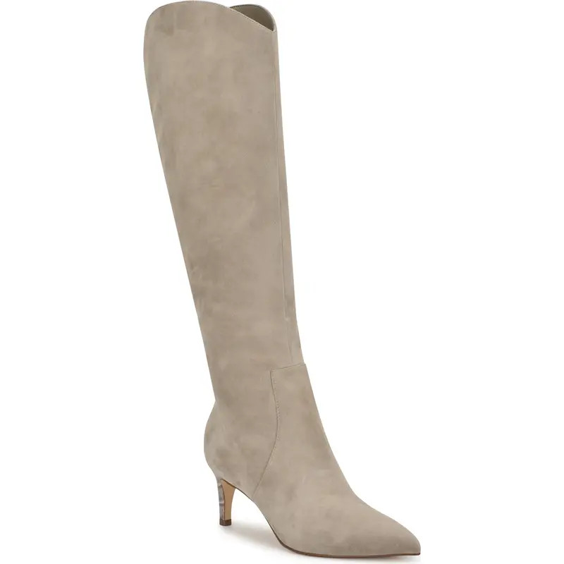 Nine West Sirena Pointed Toe Knee High Boot in Medium Brown at Nordstrom, Size 7.5 | Nordstrom
