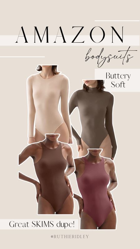 SKIMS dupe!! Buttery soft Amazon bodysuits! The perfect layering basics!!

#LTKFind #LTKstyletip #LTKunder50