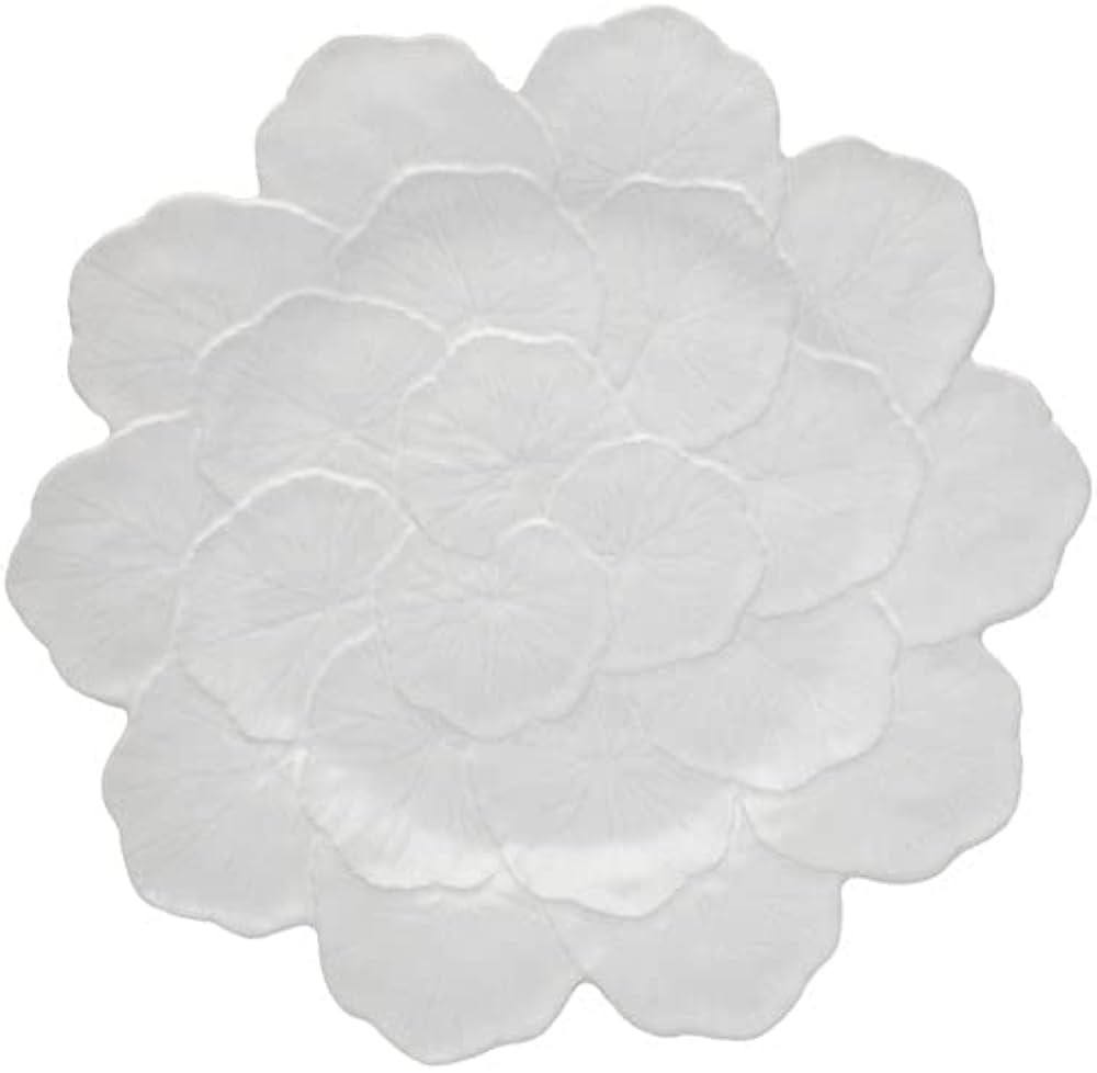 Bordallo Pinheiro Geranium Charger Plate White, Set of 2 | Amazon (US)
